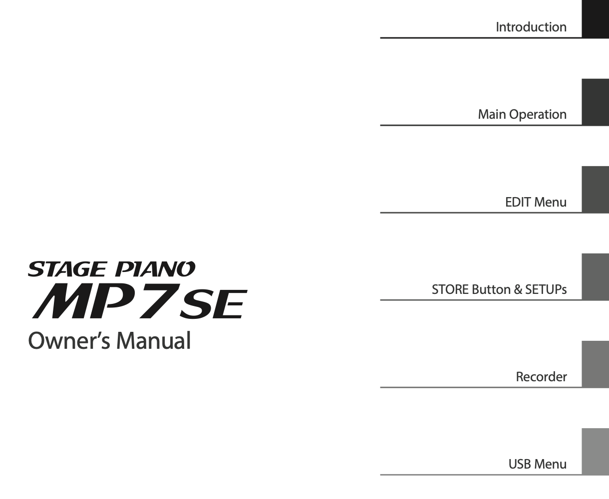 MP7SE Owners Manual