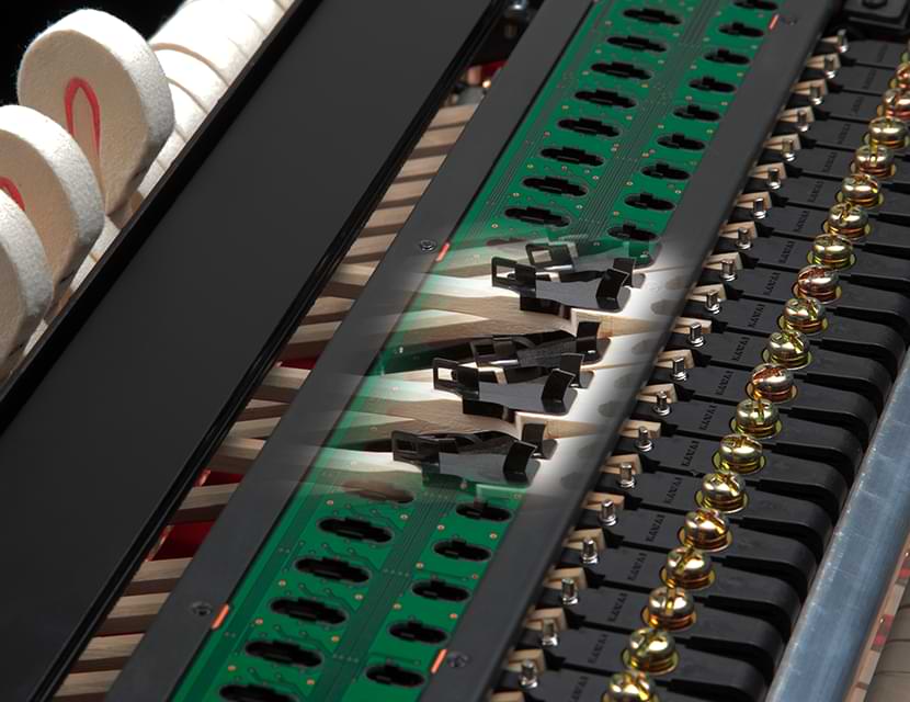 Aures hybrid grand piano hammers sensing system