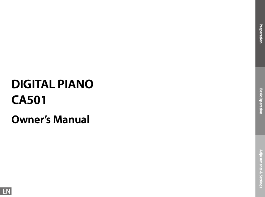CA501 owners manual cover