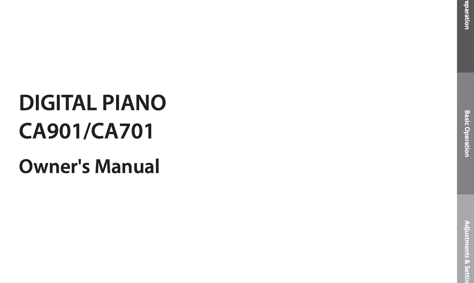 CA701/901 Owners Manual