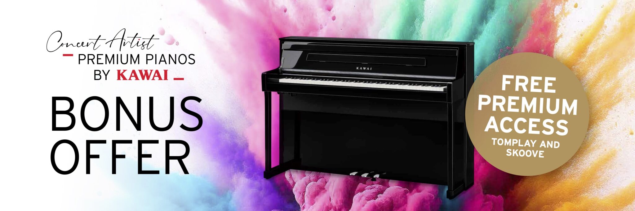 Kawai CA Digital Piano Bonus Tomplay Skoove Offer